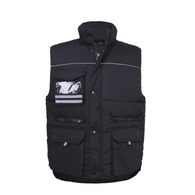 Gilet de travail en coton de qualité supérieure avec logo personnalisé avec de nombreuses poches